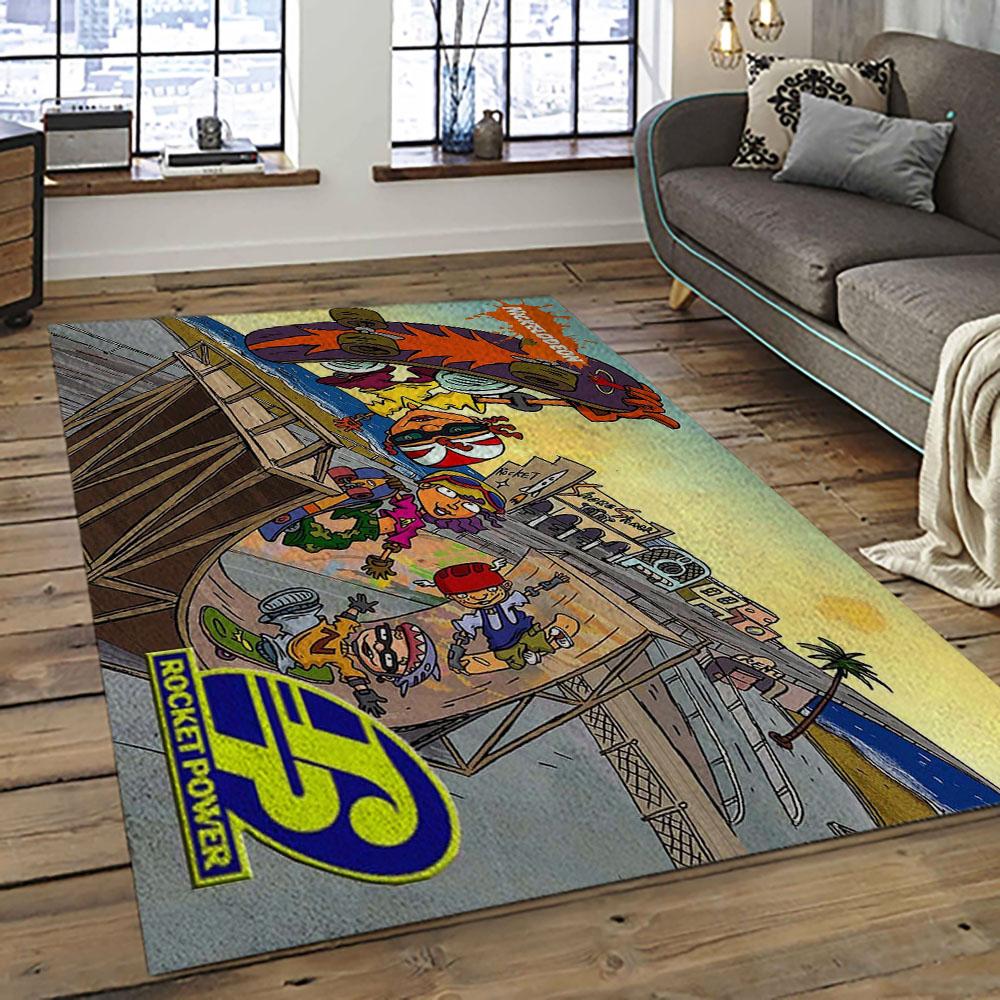Rocket Power Action Cartoon Retangle Carpet Area Rug Home Decor Best Gift For Fan And Friends RP12 rocket power action cartoon retangle carpet area rug home decor best gift for fan and friends dark room rp12