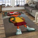 rocket power action cartoon retangle carpet area rug home decor best gift for fan and friends dark room rp18