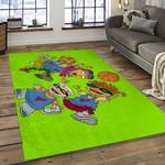 rocket power action cartoon retangle carpet area rug home decor best gift for fan and friends dark room rp23