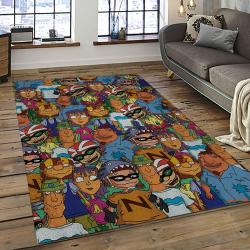 Rocket Power Action Cartoon Retangle Carpet Area Rug Home Decor Best Gift For Fan And Friends RP37