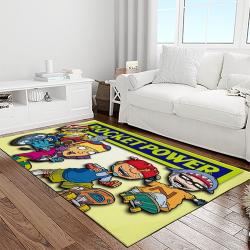 rocket power action cartoon retangle carpet area rug home decor best gift for fan and friends light room rp14