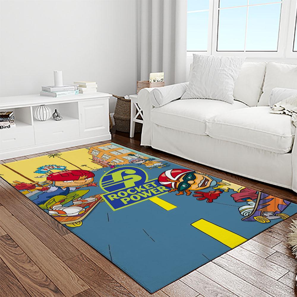 Rocket Power Action Cartoon Retangle Carpet Area Rug Home Decor Best Gift For Fan And Friends RP22 1 rocket power action cartoon retangle carpet area rug home decor best gift for fan and friends light room rp22