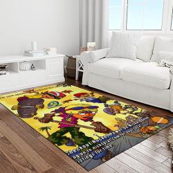 rocket power action cartoon retangle carpet area rug home decor best gift for fan and friends light room rp30