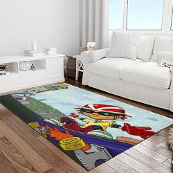 rocket power action cartoon retangle carpet area rug home decor best gift for fan and friends light room rp34