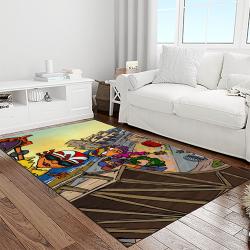 rocket power action cartoon retangle carpet area rug home decor best gift for fan and friends light room rp35