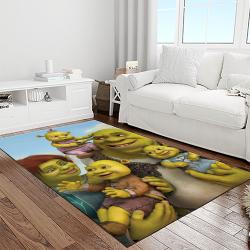 shrek cartoon characters carpet area rug home decor gift best present for friends light room sk14