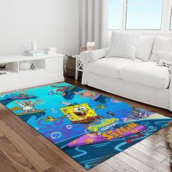 spongebob squarepants cartoon tv show retangle carpet area rug home decor best gift for family light room ssp30