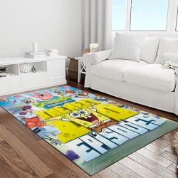 spongebob squarepants cartoon tv show retangle carpet area rug home decor best gift for family light room ssp38