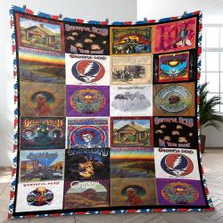 The Greatest Of Greatful Dead Cover Music Band Quilt Blanket Amazing Gift For Fans Home Decor GFD13