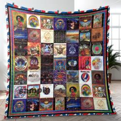 The Greatest Of Greatful Dead Cover Music Band Quilt Blanket Amazing Gift For Fans Home Decor GFD8