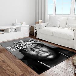 the notorious b.i.g. rapper hiphop music rap carpet area rug home decor gift for fans gift for friends light room big15