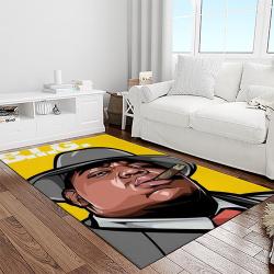 the notorious b.i.g. rapper hiphop music rap carpet area rug home decor gift for fans gift for friends light room big2