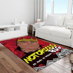 the notorious b.i.g. rapper hiphop music rap carpet area rug home decor gift for fans gift for friends light room big9