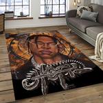travis scott rapper hiphop music retangle carpet area rug home decor best gift for fan and friends dark room tst17