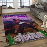 travis scott rapper hiphop music retangle carpet area rug home decor best gift for fan and friends dark room tst3