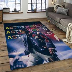 Travis Scott Rapper Hiphop Music Retangle Carpet Area Rug Home Decor Best Gift For Fan And Friends TST33