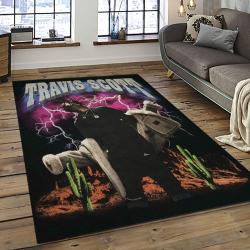 Travis Scott Rapper Hiphop Music Retangle Carpet Area Rug Home Decor Best Gift For Fan And Friends TST4