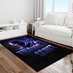 travis scott rapper hiphop music retangle carpet area rug home decor best gift for fan and friends light room tst12