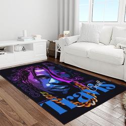 travis scott rapper hiphop music retangle carpet area rug home decor best gift for fan and friends light room tst13