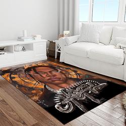 travis scott rapper hiphop music retangle carpet area rug home decor best gift for fan and friends light room tst17