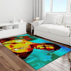 travis scott rapper hiphop music retangle carpet area rug home decor best gift for fan and friends light room tst29