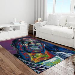 travis scott rapper hiphop music retangle carpet area rug home decor best gift for fan and friends light room tst46