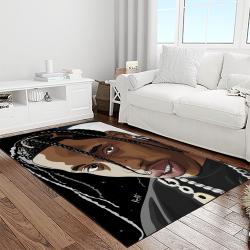 travis scott rapper hiphop music retangle carpet area rug home decor best gift for fan and friends light room tst48