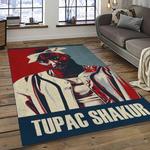 tupac shakur rapper hiphop music rap carpet area rug home decor gift for fans gift for friends dark room ts1
