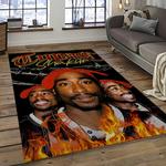 tupac shakur rapper hiphop music rap carpet area rug home decor gift for fans gift for friends dark room ts10