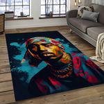 tupac shakur rapper hiphop music rap carpet area rug home decor gift for fans gift for friends dark room ts30