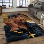 tupac shakur rapper hiphop music rap carpet area rug home decor gift for fans gift for friends dark room ts37
