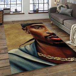 Tupac Shakur Rapper Hiphop Music Rap Carpet Area Rug Home Decor Gift For Fans Gift For Friends TS38