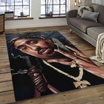 tupac shakur rapper hiphop music rap carpet area rug home decor gift for fans gift for friends dark room ts42