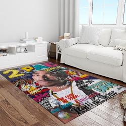 tupac shakur rapper hiphop music rap carpet area rug home decor gift for fans gift for friends light room ts15