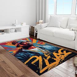 tupac shakur rapper hiphop music rap carpet area rug home decor gift for fans gift for friends light room ts25