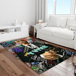 tupac shakur rapper hiphop music rap carpet area rug home decor gift for fans gift for friends light room ts29
