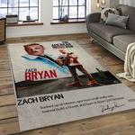 zach bryan country rock music retangle carpet area rug home decor best gift for fan and friends dark room zb33