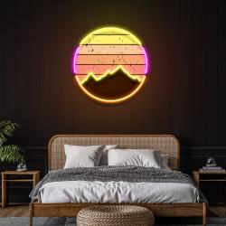 abstract vintage sunrise artwork led neon sign light 2