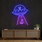 alien spaceship led neon sign light 0