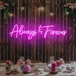 always and forever wedding neon sign light 1
