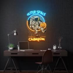 astronaut champion for space artwork led neon sign light 1