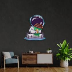 astronaut coffee artwork led neon sign light 3