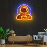 astronaut emblem neon artwork led neon sign light 0