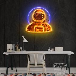 astronaut emblem neon artwork led neon sign light 1