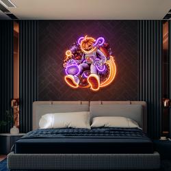 astronaut halloween pumpkin artwork led neon sign light 2