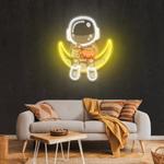 astronaut hamburger neon artwork led neon sign light 0