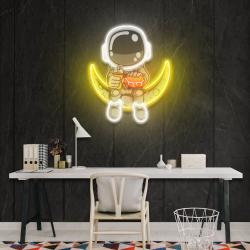 astronaut hamburger neon artwork led neon sign light 2