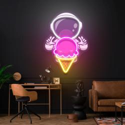 astronaut ice cream art work led neon sign light 1