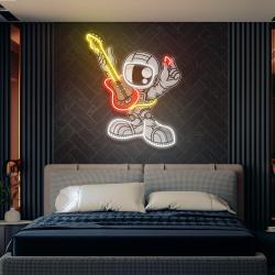astronaut playing guitar artwork led neon sign light 1