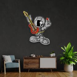 astronaut playing guitar artwork led neon sign light 3